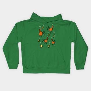 Questionable Chickens - Cute Funny Cartoon Chicken Design Kids Hoodie